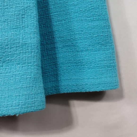 NWT Zara Pleated Textured Pleated Mini Skirt Women's XL Blue Preppy Academia - Picture 5 of 13